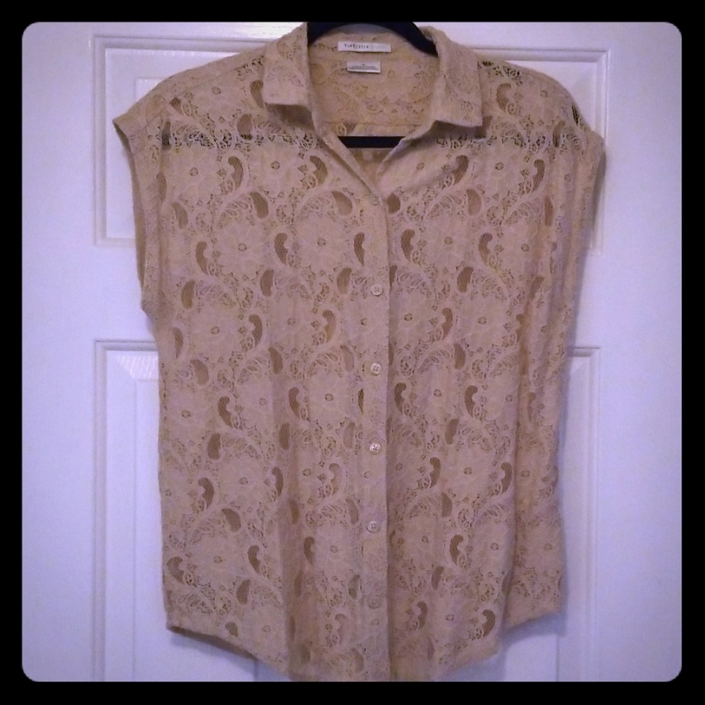VanHeusen Studio * Lace Eyelet Top